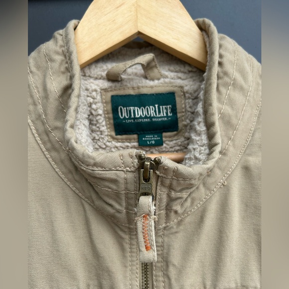 Outdoor Life Men's Beige Utility Vest - Sherpa lined - L - Picture 3 of 6